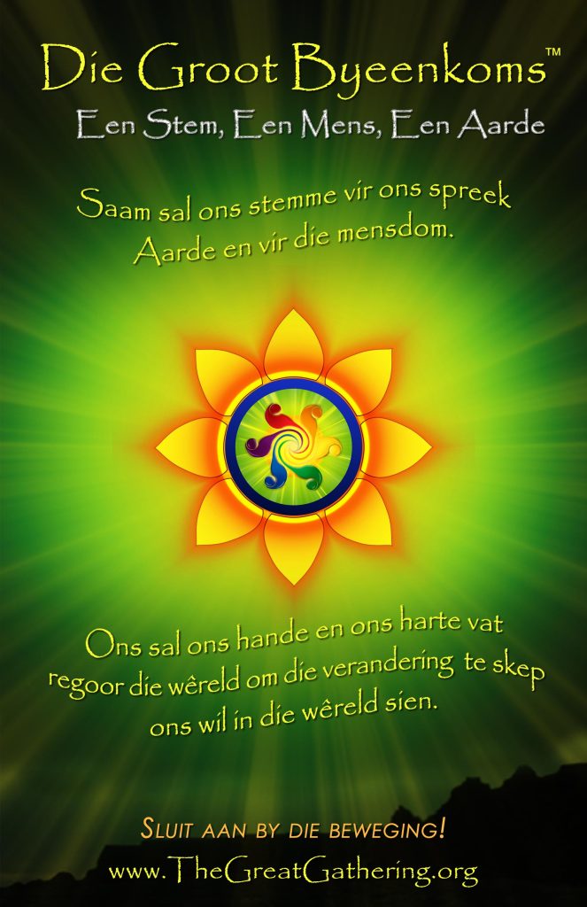 The Great Gathering poster in Afrikaans