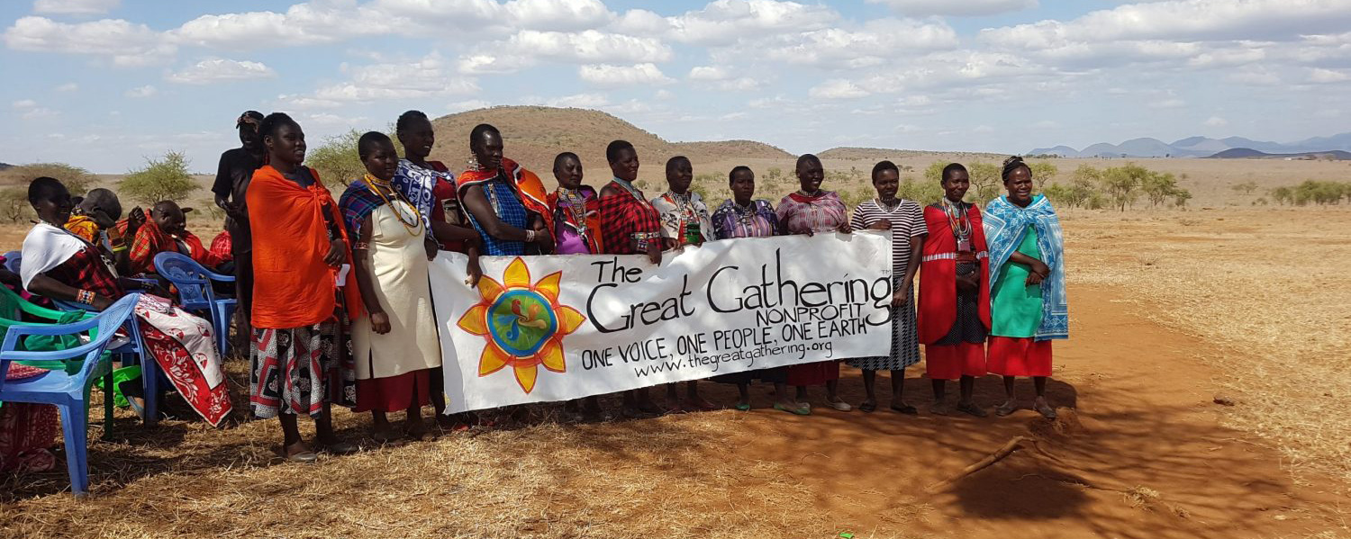 Maasai in Kenya well installation project.